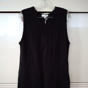 Free Assembly Women's 100% Cotton Crochet Little Black Mini Dress SIZE X-LARGE